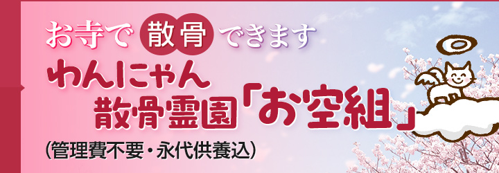 わんにゃん散骨霊園 お空組